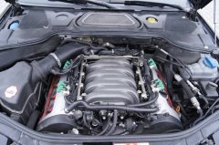 Verbaute Komponenten der Autogasumrüstung mit Zavoli im Audi A8 4,2 l 246 KW